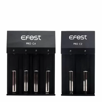 Efest PRO C Battery Charger – 18650, Non Slip Legs