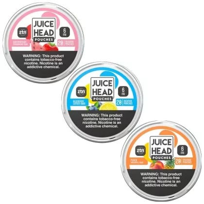 Juice Head Pouches - Nicotine and Flavor#6mg - Blueberry Lemon Mint>6mg - Mango Strawberry Mint>6mg - Peach Pineapple Mint>6mg - Raspberry Lemonade Mint>6mg - Watermelon Strawberry Mint>12mg