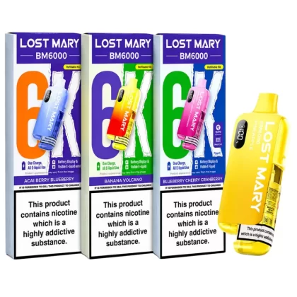 Lost Mary BM6000 Prefilled Vape KIT 0mg - Banana Volcano