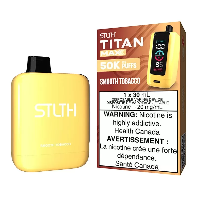 STLTH Titan Max Disposable Vape Device – Smooth Tobacco - Nicotine Strength#20mg/ml