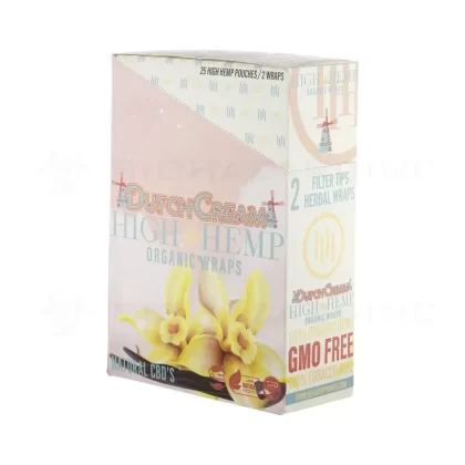 High Hemp | Organic Hemp Blunt Wraps | 100mm – Dutch Cream – 25 Count