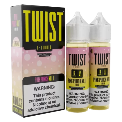 TWIST E-Liquid - Pink Punch No.1 - 120ML E-Liquid (Twin 60ML Pack) - 0MG