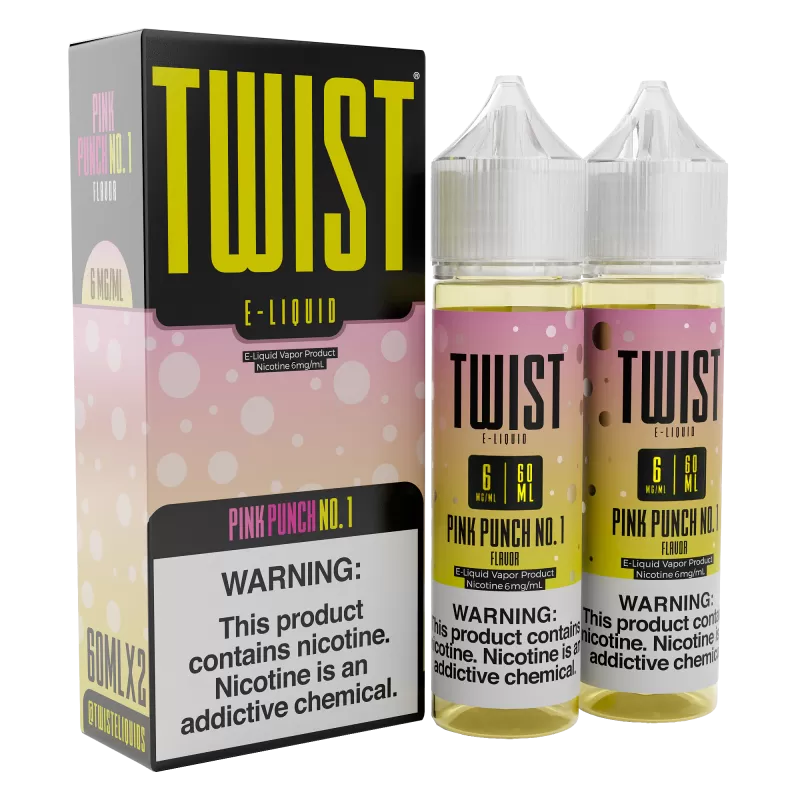 TWIST E-Liquid - Pink Punch No.1 - 120ML E-Liquid (Twin 60ML Pack) - 0MG