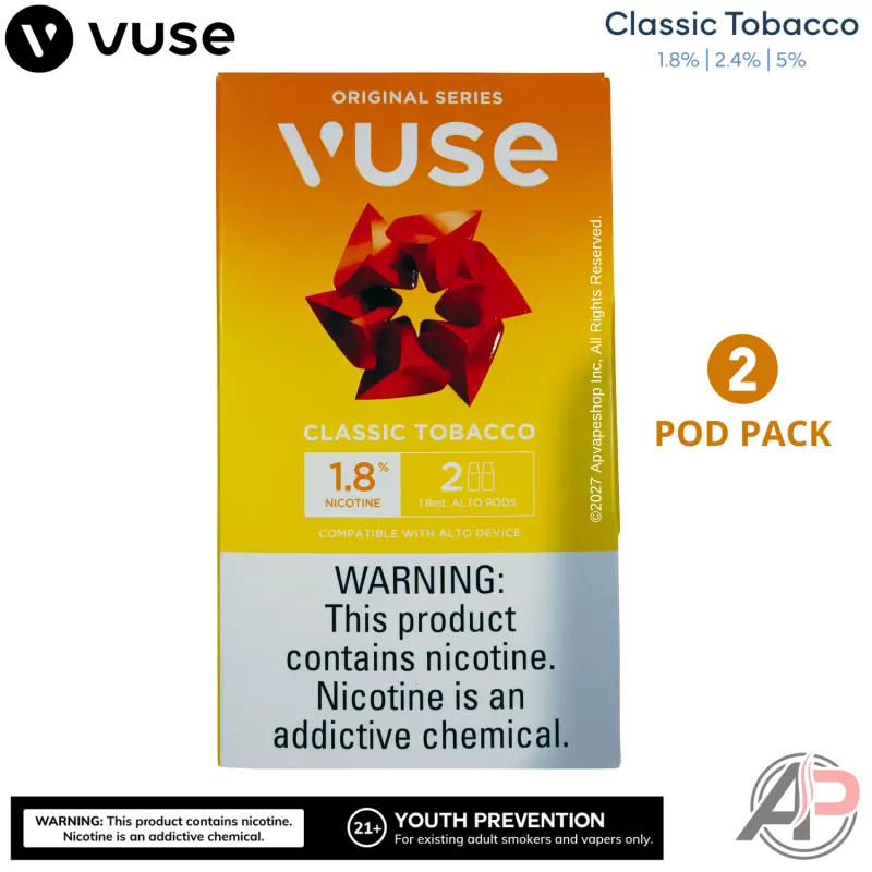 Vuse Alto Classic Tobacco Pods 2 Pack