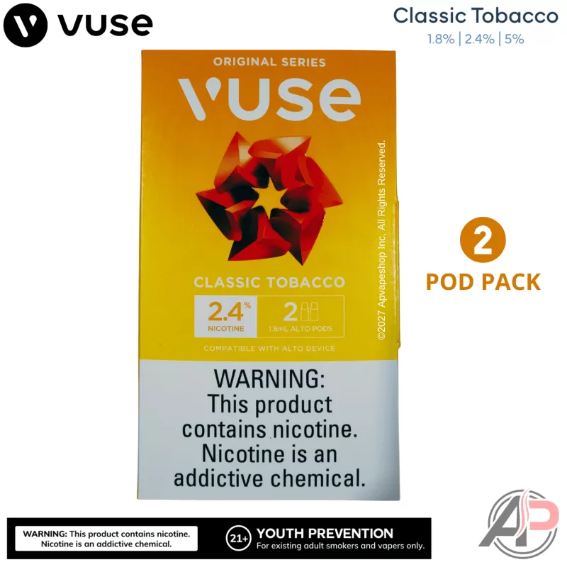 Vuse Alto Classic Tobacco Pods 2 Pack - Image 2