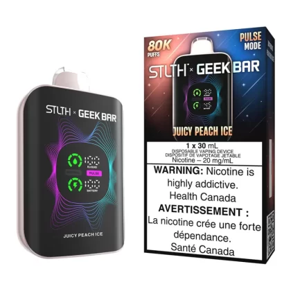 STLTH X Geek Bar Disposable Vape Device - Juicy Peach Ice - 20mg/ml
