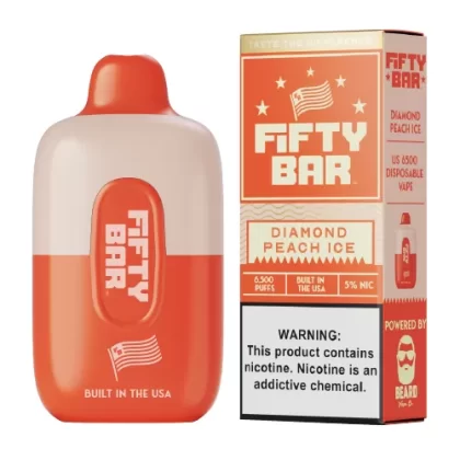 Diamond Peach Ice Disposable Vape (6500 Puffs) by Fifty Bar - Vape Product