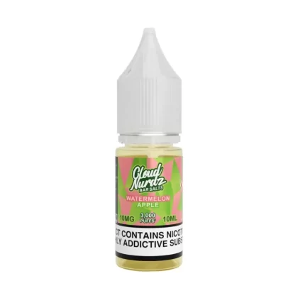 Cloud Nurdz Watermelon Apple Nic Salt Vape Juice - 10 Pack - Strength 10mg