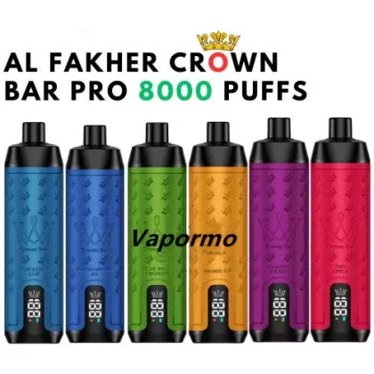 AL Fakher Crown Bar Pro 8000 Puffs Rechargeable Disposable Kit - Gum Mint