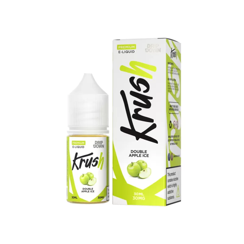 Drip Down Krush Series Salt – Double Apple Ice 30ml (30, 50 mg) - Vapebazaar Pk - Image 2