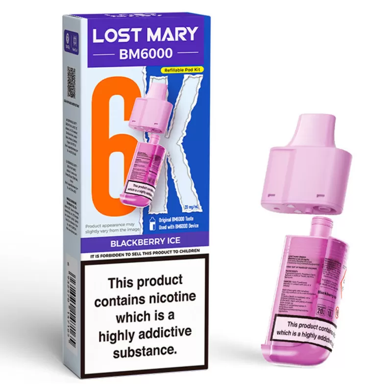 Lost Mary BM6000 Prefilled POD 10mg - Blue Razz Gami - Image 2