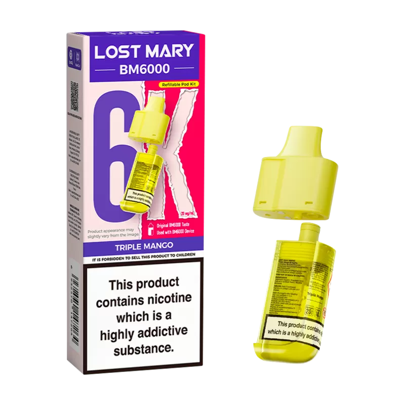 Triple Mango Lost Mary BM6000 Refill Pack - 0mg - Vape Product
