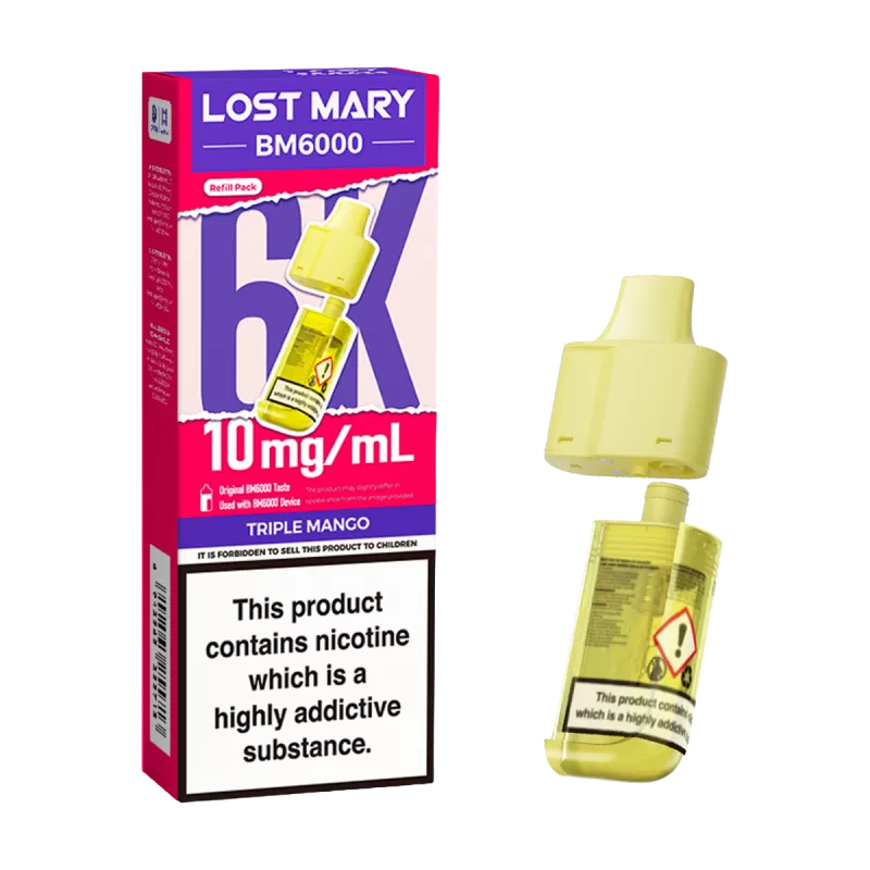 Triple Mango Lost Mary BM6000 Refill Pack - 0mg - Vape Product - Image 2