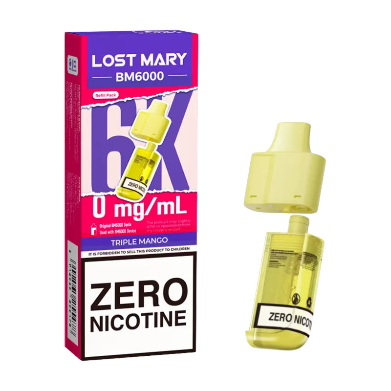 Triple Mango Lost Mary BM6000 Refill Pack - 0mg - Vape Product - Image 3