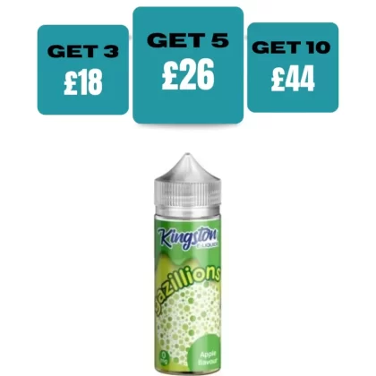 Kingston Gazillion Edition 100ML E-Liquid Shortfill - Apple / No