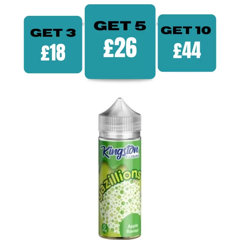 Kingston Gazillion Edition 100ML E-Liquid Shortfill - Apple / No