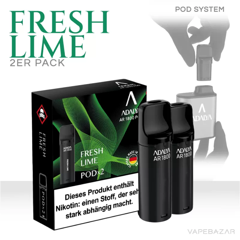 Adalya Alpha Pods – Fresh Lime – (2er Pack) - Adalya / Aromastoffe / Glycerin / Nikotinbenzoat / Propylenglykol - Image 2