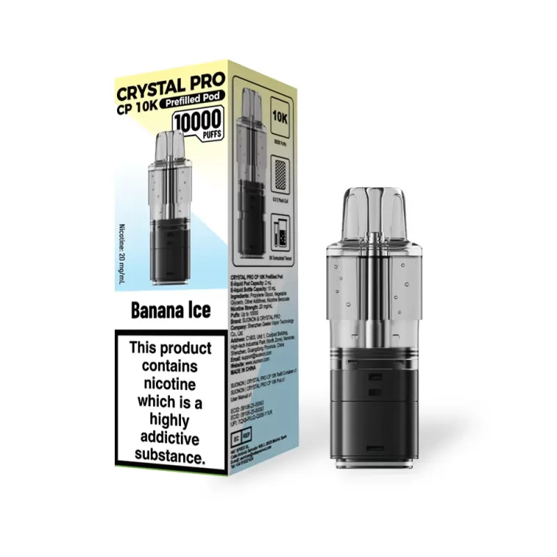 Crystal Pro CP 10K Prefilled Pods - Strawberry Raspberry Ice