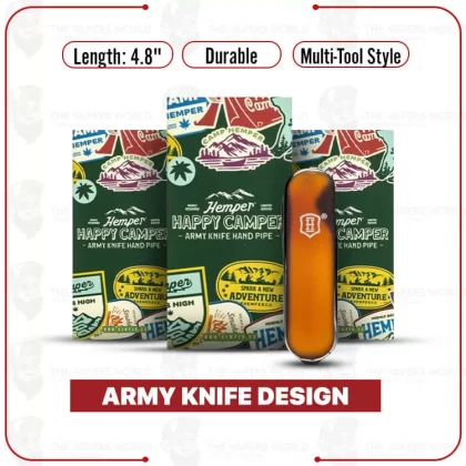Hemper Happy Camper Army Knife Hand Pipe - Thevapersworld