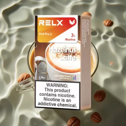 RELX Pod Pro 2 Hazelnut Latte 3% Nicotine 600 Puffs 1.9ml Pod Vape with 3 Voltage Modes - Bangvapeaustralia