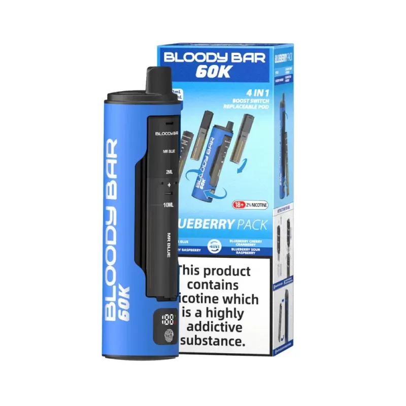 Bloody Bar 60K 4-in-1 Prefilled Pod Kit - Blueberry Pack - Image 2