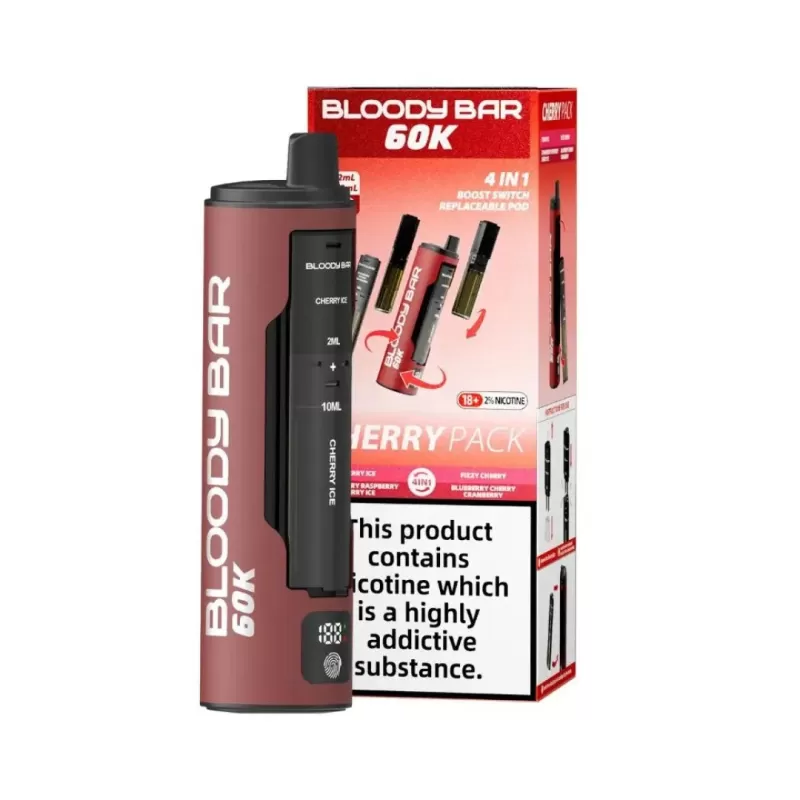 Bloody Bar 60K 4-in-1 Prefilled Pod Kit - Blueberry Pack - Image 3