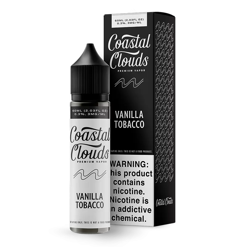 Coastal Clouds - Vanilla Tobacco - 60ML E-Liquid - 3MG