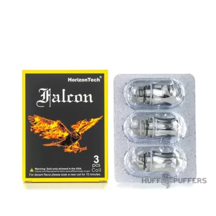 Horizon Falcon Coils - Resistance#0.15 ohm M1 (70–80W)>0.16 ohm M1 Plus (75W)>0.16 ohm M2 (70–80W)>0.38 ohm M-Dual (80W)>0.15 ohm M-Triple (80–85W)>0.15 ohm M6 (65–70W)>0.15 ohm M8 Coil (65–