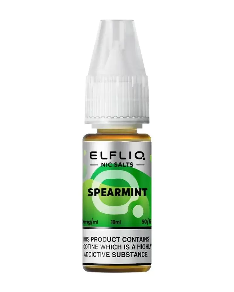 Elf Bar Elfliq Spearmint Nic Salt Vape Juice - Strength