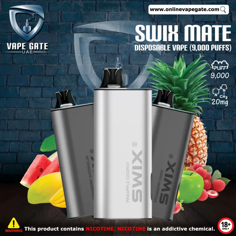 Swix Mate Disposable Vape (9,000 Puffs) - Lemon Cola / 20 mg
