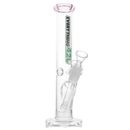Pink Tip Straight Tube Bong – 10in - Ejuicewarehouse