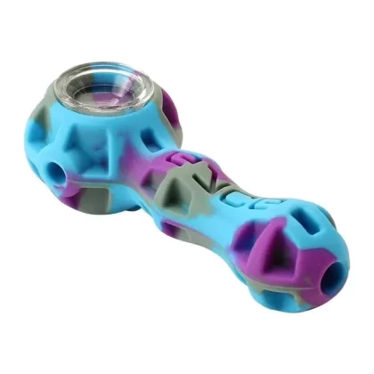 Eyce Silicone Spoon Pipe - Color#Avalanche>Bangin>Black>Blue Marble>Coral Reef>Cotton Candy>Creature Green>Deep Blue>Desert>Everglade>Flower Purple>Fuego>Jungle>Mermaid Purple>Planet>Rasta>S