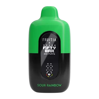 Sour Rainbow FRUITIA X Fifty Bar 20K - Customer Group#VAP~Nicotine#50mg~Size#Single>5 Pack