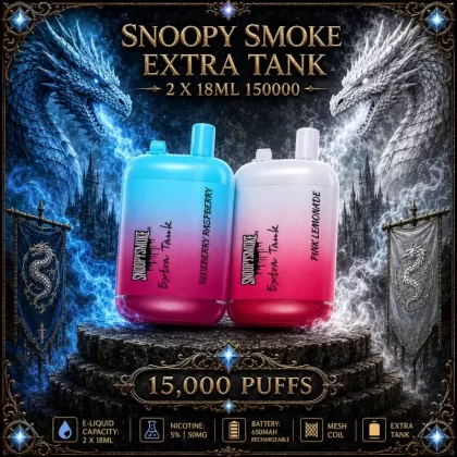 Snoopy Smoke Extra Tank 2 x 18ml 15000 - Raspberry Jam (BLK Series)