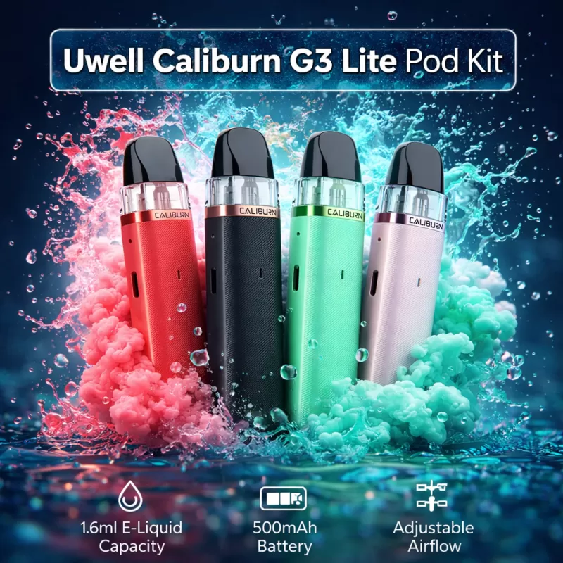 Uwell Caliburn G3 Lite Pod Kit - Pearl White / 0.4ohm (3ml)