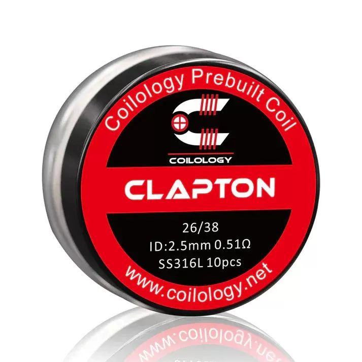Coilology Premade Clapton Coils – 10 Pack - Resistance#0.24 Ohm Ni80>0.51 Ohm SS316L (A89206)