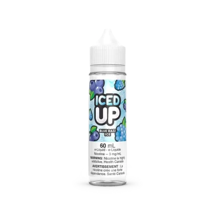 BLUE RAZZ ICE BY ICED UP - NICOTINE STRENGTH#NICOTINE FREE>3MG>6MG>12MG