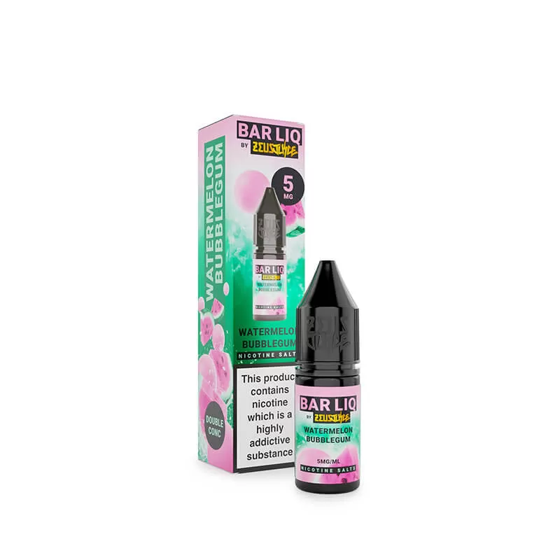 Zeus Juice Bar Liq Watermelon Bubblegum Nic Salt E-Liquid 10ml - 5mg