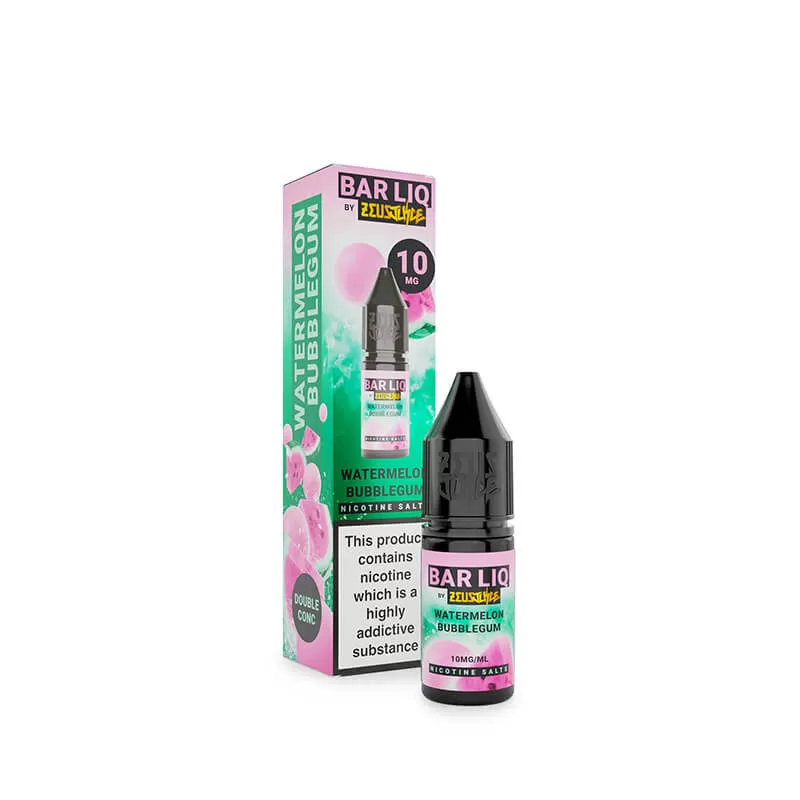 Zeus Juice Bar Liq Watermelon Bubblegum Nic Salt E-Liquid 10ml - 5mg - Image 2