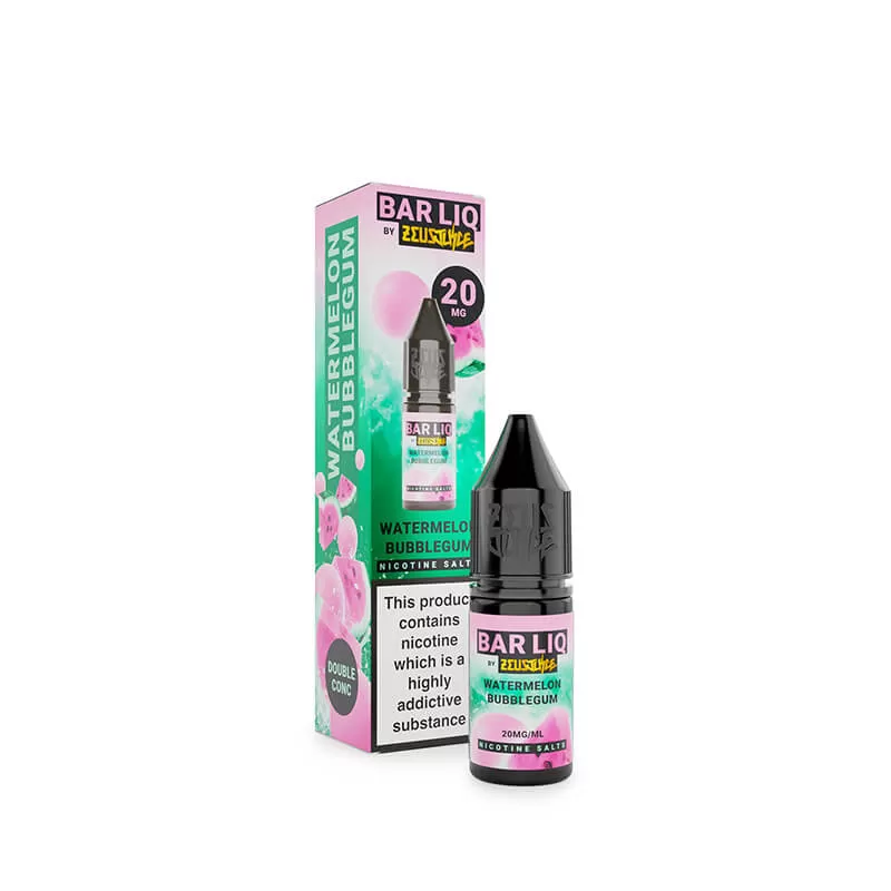 Zeus Juice Bar Liq Watermelon Bubblegum Nic Salt E-Liquid 10ml - 5mg - Image 3