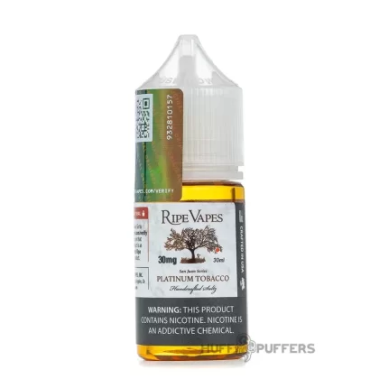 Ripe Vapes Salt Nic – San Juan Series – Platinum Tobacco 30mL - Nicotine Strength#30mg>50mg