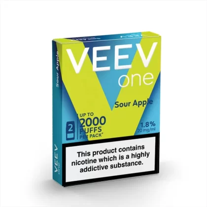 VEEV ONE Sour Apple Pods (2 Pack) - Nicotine Strength#20mg (F2BC85) (F2BC85)