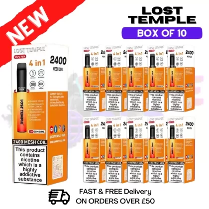 Orange Brew – Lost Temple 2400 Puff Bar Box Of 10
