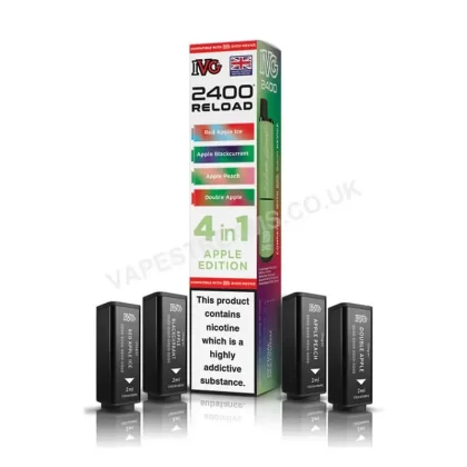 IVG 2400 Reload 4-in-1 Multi Flavour Edition Prefilled Vape Pods - Vapestreams Co