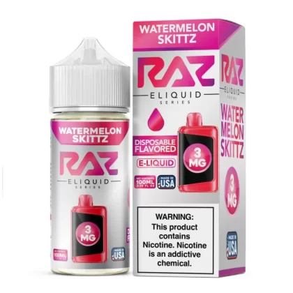 Pod Juice x RAZ Watermelon Skittz Tobacco Free Nicotine E-Juice 100ml - Ecigmafia