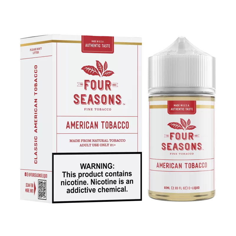 FOUR SEASONS - American Tobacco - 60ML E-Liquid - 0MG