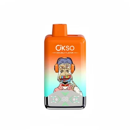 OKSO Double Flavor 60000 Puffs LED Screen 60k Vape - Blue Razz & Love 66, Strawberry Cherry & Kiwi Passion Fruit Guava; 3-nicotine, 2-nicotine