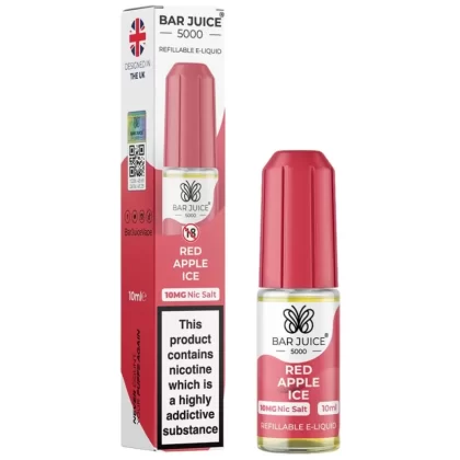 Red Apple Ice Nic Salt E-Liquid by Bar Juice 5000 (10ml) - 10mg