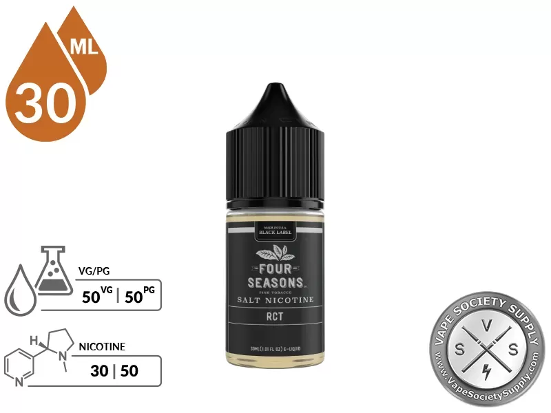 Roasted Coffee Tobacco (RCT) Black Label Four Seasons Salt 30ml - Image 2