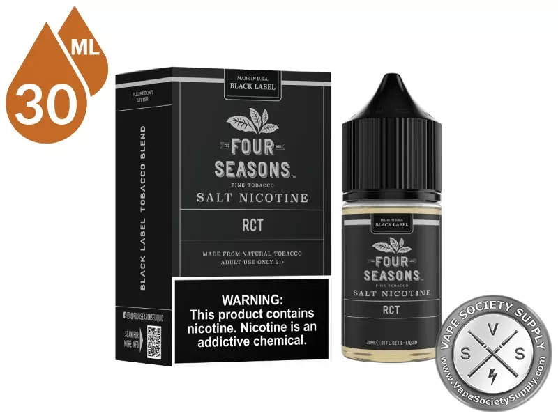 Roasted Coffee Tobacco (RCT) Black Label Four Seasons Salt 30ml - Image 3